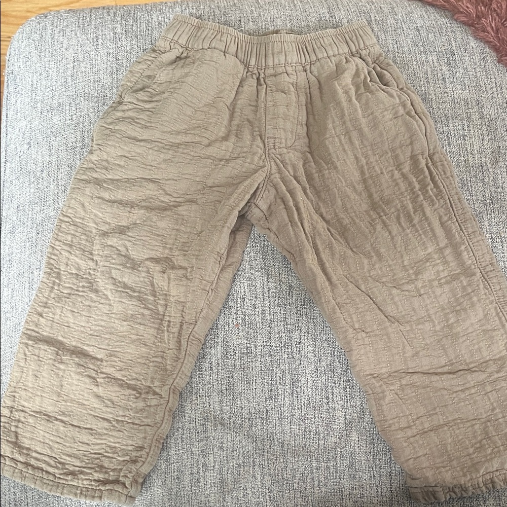 Zara kids Textured Tan brown Joggers 2t-3t